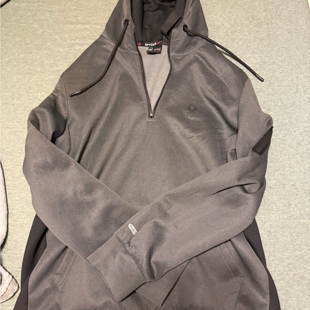 Spyder Men's Black and Gray Jacket